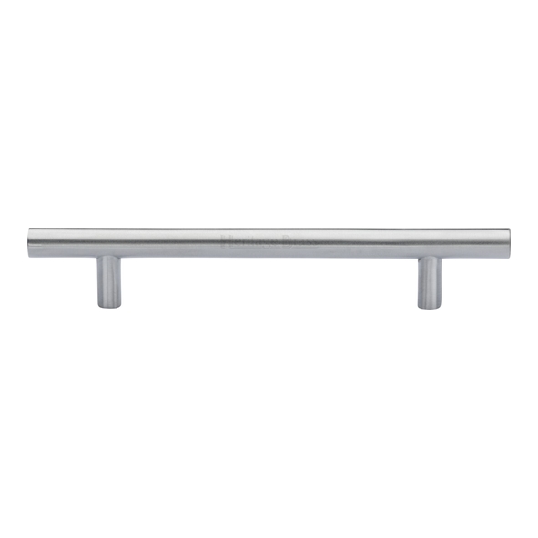 C0361 128-SC • 128 x 192 x 32mm • Satin Chrome • Heritage Brass Pedestal 11mm Ø Cabinet Pull Handle